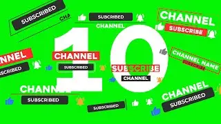 Top 10 | 4K Green Screen Animated Subscribe Button | Royalty Free