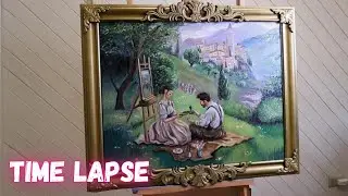 “The Painter” - Vintage Inspired Oil Painting Time Lapse