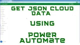 Get JSON Cloud Data using an HTTP Request in Power Automate