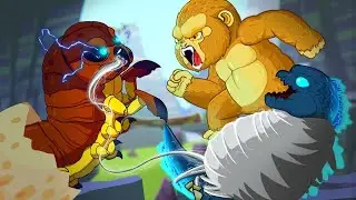 Baby Godzilla& Kong Vs. Larva Mothra – Animation 3