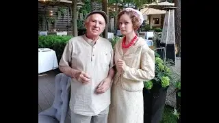 Юрий Шмелёв со своими голубями на празднике 40-летия фильма 