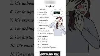 Other ways to say | it's hurt | 