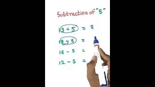Subtraction trick for 5 #shorts #mathstrick #learn #tipsandtricks