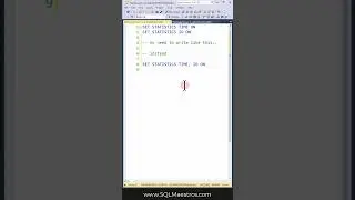 SET STATISTICS IO TIME ON