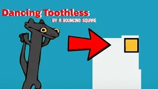 TOOTHLESS DANCING MEME (Port Yoneuve) played by a BOUNCING SQUARE #shorts #asmr #sleep #satisfying
