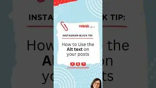 Instagram Quick Tip : How to Use the Alt text on your posts 
