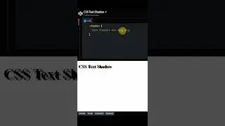 CSS Text Shadow | Coding Awareness #shorts #shortvideo