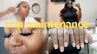 MAINTENANCE VLOG | HOW I PREP FOR A TRIP + AT HOME FACIAL + LASHES + NAILS + HAIR
