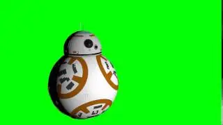 star wars force awakens bb8 - green screen