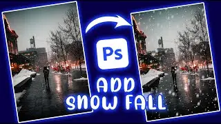 how to add snow fall effect in Photoshop