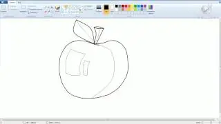 Как нарисовать яблоко в программе Paint