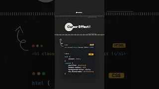 Cursor effect using HTML&CSS&JS 