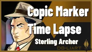 COPIC MARKER Color Time Lapse - Sterling Archer