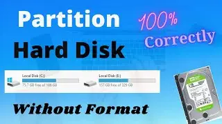 How to resize Partition Size | Hard Disk | Without Format | Step By Step | Windows 10 | Free