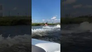 Первый раз на вейк-борде 🏄‍♀️#вейкборд #лето #моямосква