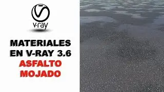 Materiales en V-Ray 3.6 | Asfalto Mojado