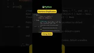 Remove Duplicates from a List in Python | Beginner Tutorial 