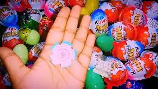 100 Yummy Kindar Surprise Eggs Toy Opening A Lot Of Kindarjoy Chocolate ASMR