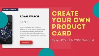 Create product card [pure HTML5 & CSS3] under 8 minutes| Easy Tutorial