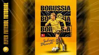 Como Fazer Arte Flyer Jogador de Futebol no celular - Football Poster Edit PicsArt Design Tutorial