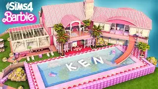 Sims 4 BARBIE Malibu Mansion 💕 [No CC] - Speed Build | Kate Emerald