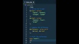 🔍 Unlocking the Power of array_diff() in PHP! 🔄 #phparrays #codingshorts  #codingtips