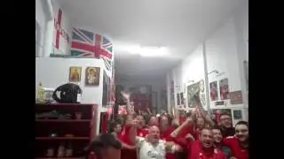 Liverpool Fans celebrating Sturridge goal
