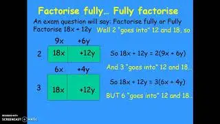 Expanding and Factorizing brackets.   revision