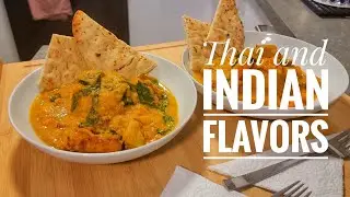 Chicken Braised In Coconut Milk With Sweet Potatoes, Rice, & Naan 🥥🍠🍚🫓 