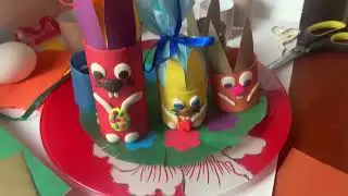 Пасхальный кролик-подставка для яиц
