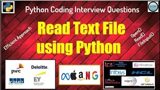 ℝ𝔼𝔸𝔻 contents from Text File using Python | An IT Professional | Python Coding Interview questions