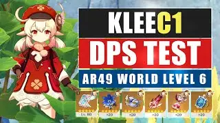 C1 Klee Lvl80 Main DPS | Damage Test | Genshin Impact 1.1 | AR49 | World Level 6