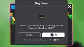 Sniping Catalog Avatar Creator: Cowboy Hat UGC LIMITED (FREE)