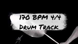 1 Hour 170 BPM - 4/4 Drum Track - Drum Loop - Metronome - Drum Beat