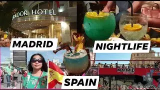 MADRID WALK ALONG GRAN VIA AND CALLAO + BAR AND RSTAURANT