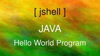 Java Hello World with jshell