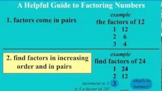 Finding Factors