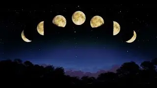 Phases of the Moon free stock footage hd 1080p (фазы луны за месяц)
