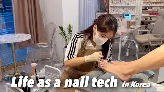 Nail Vlog💗a productive & busy day in my life 🍭🫧 snack time, magnetic  nail, color test