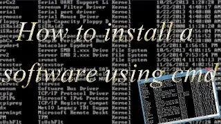 How to install a software using CMD(command promt)