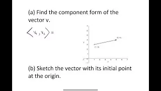 Find the component form of the vector v.