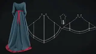 Upper gown. XVIth century. 3D visualisation