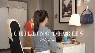 Chilling Diaries | Chill Moments at Home, Digital Reading Journal, Dumplings, Smoothie, Kimchi Udon