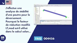 [EN] [FR] FAQ 004456 | J'effectue une analyse de stabilité d'une poutre pour le déversement. Pour...