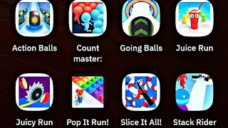 Action Balls,Count Master,Going Balls,Juice Run,Juicy Run,Pop It Run,Slice It All,Stack Rider