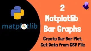 Matplotlib Tutorial | Bar Graphs ,Create Our Bar Plot ,Get Data From CSV File (Tutorial 2))