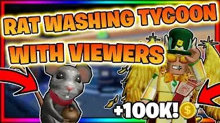 🔴LIVE🔴ROBLOX RAT WASHING TYCOON With Viewers!!! (ROBLOX GIVEAWAY!) *NEW* Let's play!