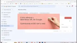 Eliminar o desindexar una URL de Google
