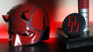 3D Printed Daredevil Cowl & Custom Display Stand!
