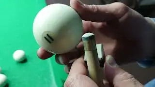 как правильно мелить наклейку на кие 2